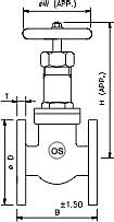 Bronze Gate Valve Class 2 Flanged Ends Rising Stem Inside Screw