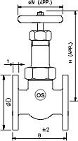 Bronze Gate Valve PN20 Union Bonnet Rising Stem Flanged Ends