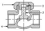 Bronze Check Valve PN20 Union Cap Metallic Disc Screwed