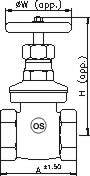 Bronze Gate Valve Class 2 Non Rising Stem Screwed Ends