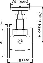 Bronze Globe Valve PN25 Flanged Ends Stainless Steel Parts