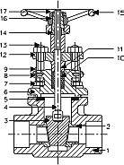 Forged Gate Valve Class 1500 SS 316 Socket Weld