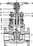 Forged Carbon Gate Valve Class 300 Fabricated Flanges