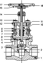 Forged SS Globe Valve Class800 Screwed Ends