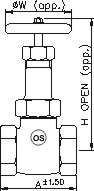 Bronze Gate Valve PN 16 Screwed Female Ends Union Bonnet Rising Stem