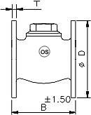 Bronze Check Valve PN20 PN 20 Screwed in Bonnet Flanged Ends